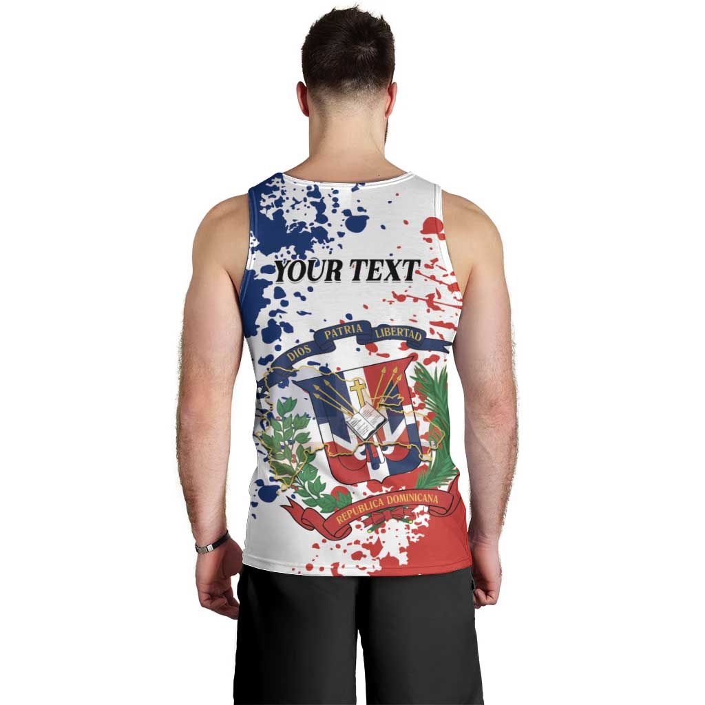 Personalized Dominican Republic Restoration Day Men Tank Top Coat Of Arms Flag Colors - Wonder Print Shop