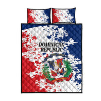 Dominican Republic Restoration Day Quilt Bed Set Coat Of Arms Flag Colors - Wonder Print Shop