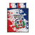 Dominican Republic Restoration Day Quilt Bed Set Coat Of Arms Flag Colors - Wonder Print Shop
