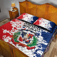 Dominican Republic Restoration Day Quilt Bed Set Coat Of Arms Flag Colors - Wonder Print Shop