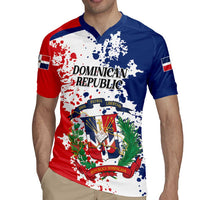 Personalized Dominican Republic Restoration Day Rugby Jersey Coat Of Arms Flag Colors - Wonder Print Shop