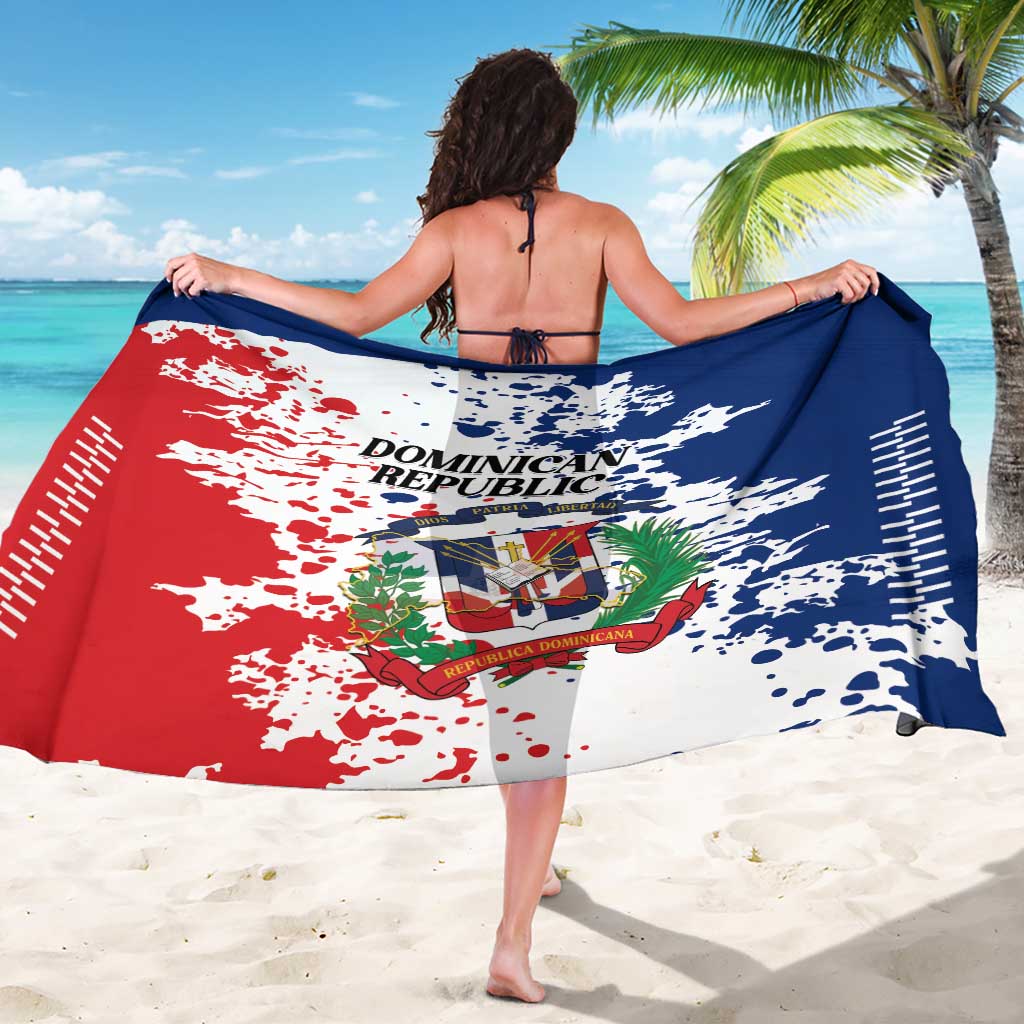 Dominican Republic Restoration Day Sarong Coat Of Arms Flag Colors - Wonder Print Shop