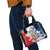Dominican Republic Restoration Day Shoulder Handbag Coat Of Arms Flag Colors - Wonder Print Shop