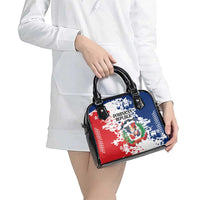 Dominican Republic Restoration Day Shoulder Handbag Coat Of Arms Flag Colors - Wonder Print Shop