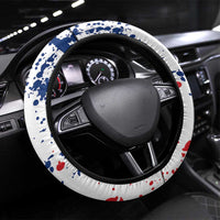 Dominican Republic Restoration Day Steering Wheel Cover Coat Of Arms Flag Colors - Wonder Print Shop