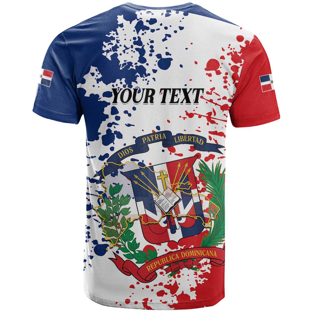 Personalized Dominican Republic Restoration Day T Shirt Coat Of Arms Flag Colors - Wonder Print Shop