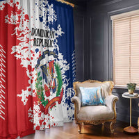Dominican Republic Restoration Day Window Curtain Coat Of Arms Flag Colors - Wonder Print Shop