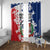 Dominican Republic Restoration Day Window Curtain Coat Of Arms Flag Colors - Wonder Print Shop