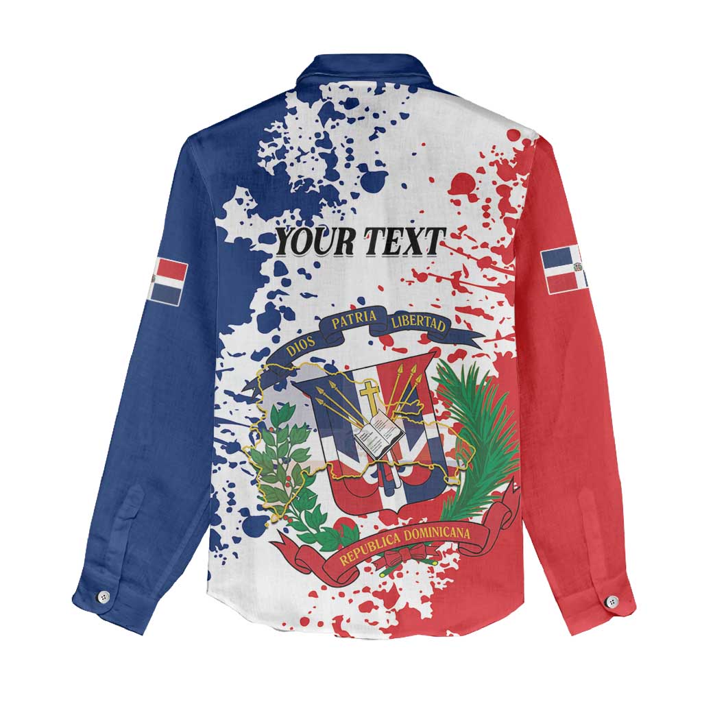 Personalized Dominican Republic Restoration Day Women Casual Shirt Coat Of Arms Flag Colors - Wonder Print Shop