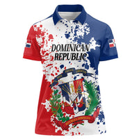 Personalized Dominican Republic Restoration Day Women Polo Shirt Coat Of Arms Flag Colors - Wonder Print Shop
