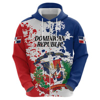 Personalized Dominican Republic Restoration Day Zip Hoodie Coat Of Arms Flag Colors - Wonder Print Shop