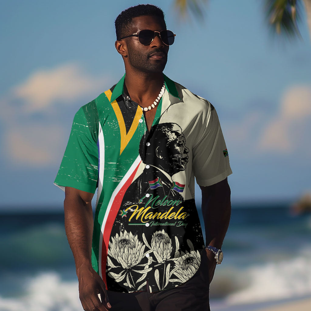 Personalized Nelson Mandela Day Hawaiian Shirt South Africa Vintage Stylized