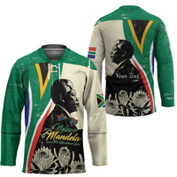 Personalized Nelson Mandela Day Hockey Jersey South Africa Vintage Stylized