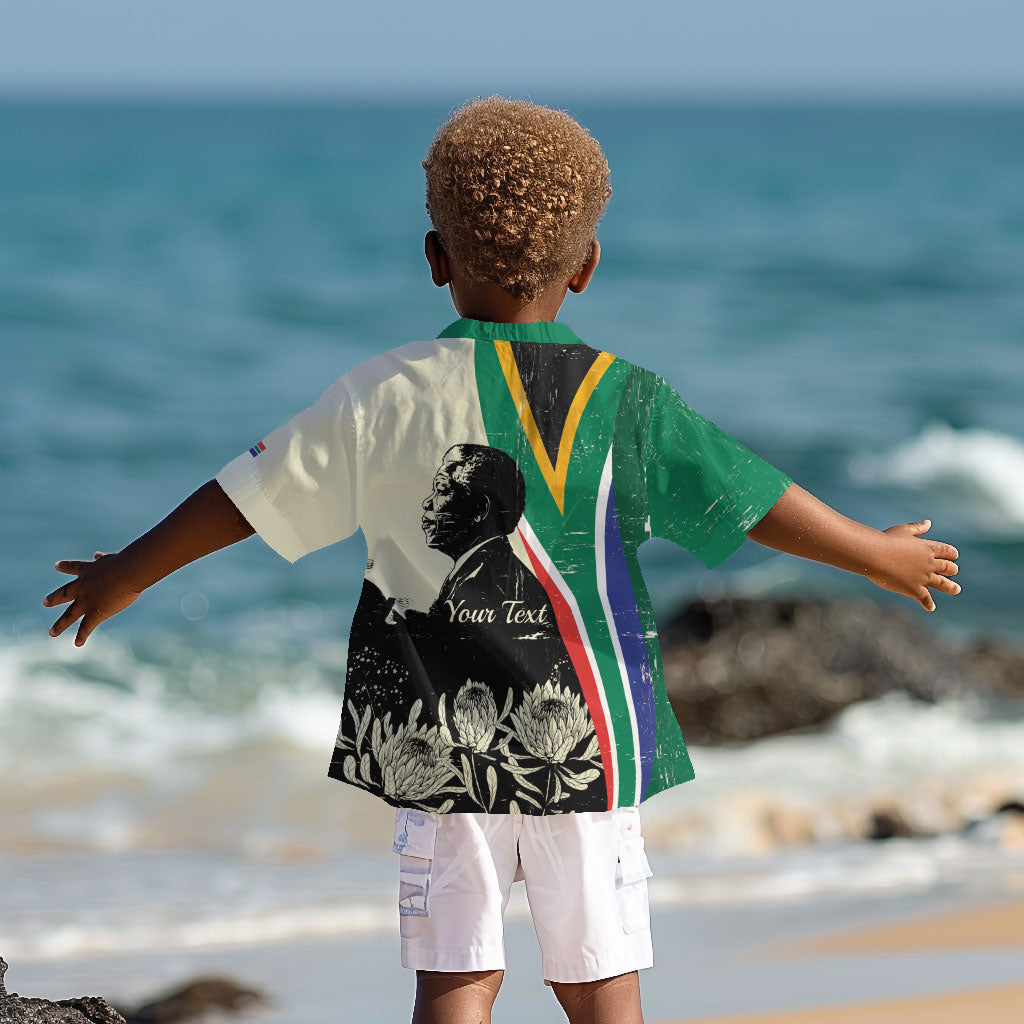 Personalized Nelson Mandela Day Kid Hawaiian Shirt South Africa Vintage Stylized