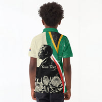Personalized Nelson Mandela Day Kid Polo Shirt South Africa Vintage Stylized