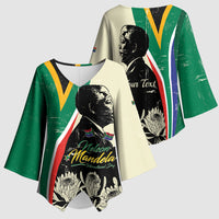 Personalized Nelson Mandela Day Kimono Sleeve Blouse South Africa Vintage Stylized