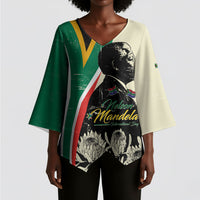 Personalized Nelson Mandela Day Kimono Sleeve Blouse South Africa Vintage Stylized