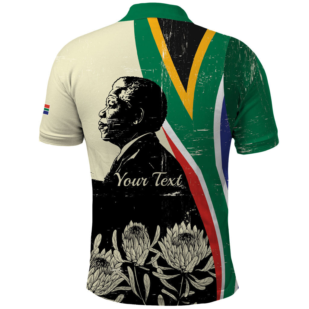 Personalized Nelson Mandela Day Polo Shirt South Africa Vintage Stylized
