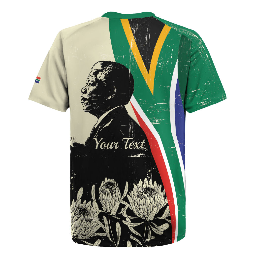 Personalized Nelson Mandela Day Rugby Jersey South Africa Vintage Stylized