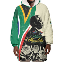 Personalized Nelson Mandela Day Wearable Blanket Hoodie South Africa Vintage Stylized
