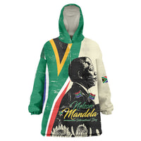 Personalized Nelson Mandela Day Wearable Blanket Hoodie South Africa Vintage Stylized