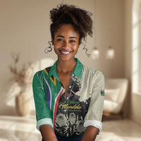 Personalized Nelson Mandela Day Women Casual Shirt South Africa Vintage Stylized