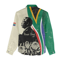 Personalized Nelson Mandela Day Women Casual Shirt South Africa Vintage Stylized