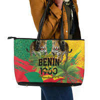 Benin August 1st 1960 Leather Tote Bag Happy Independence Day