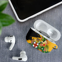 Jamaica Pineapple AirPods Case Coat of Arms Tropical Flowers