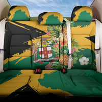 Jamaica Pineapple Back Car Seat Cover Coat of Arms Tropical Flowers