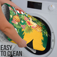 Jamaica Pineapple Bathroom Set Coat of Arms Tropical Flowers