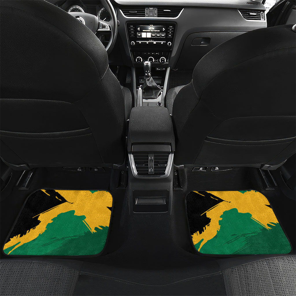 Personalized Jamaica Pineapple Car Mats Coat of Arms Tropical Flowers