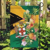 Jamaica Pineapple Garden Flag Coat of Arms Tropical Flowers