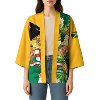 Personalized Jamaica Pineapple Kimono Coat of Arms Tropical Flowers