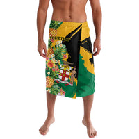 Personalized Jamaica Pineapple Lavalava Coat of Arms Tropical Flowers