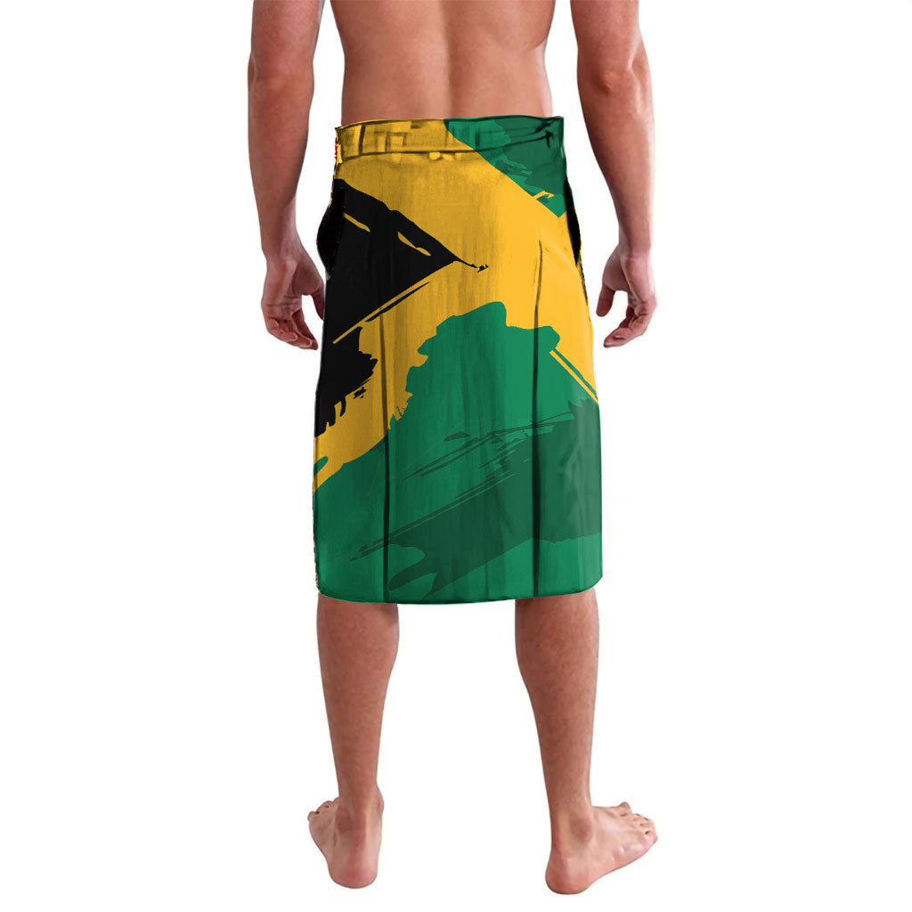 Personalized Jamaica Pineapple Lavalava Coat of Arms Tropical Flowers