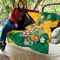 Jamaica Pineapple Quilt Coat of Arms Tropical Flowers