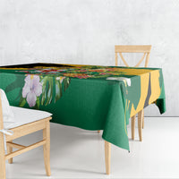 Jamaica Pineapple Tablecloth Coat of Arms Tropical Flowers
