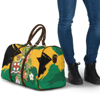 Jamaica Pineapple Travel Bag Coat of Arms Tropical Flowers
