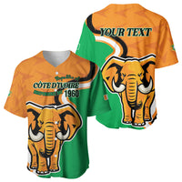 Personalised Ivory Coast August 7th 1960 Baseball Jersey Happy Independence Day