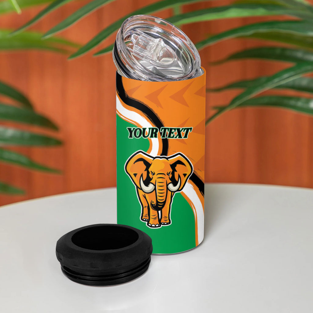 Personalised Ivory Coast August 7th 1960 4 in 1 Can Cooler Tumbler Happy Independence Day