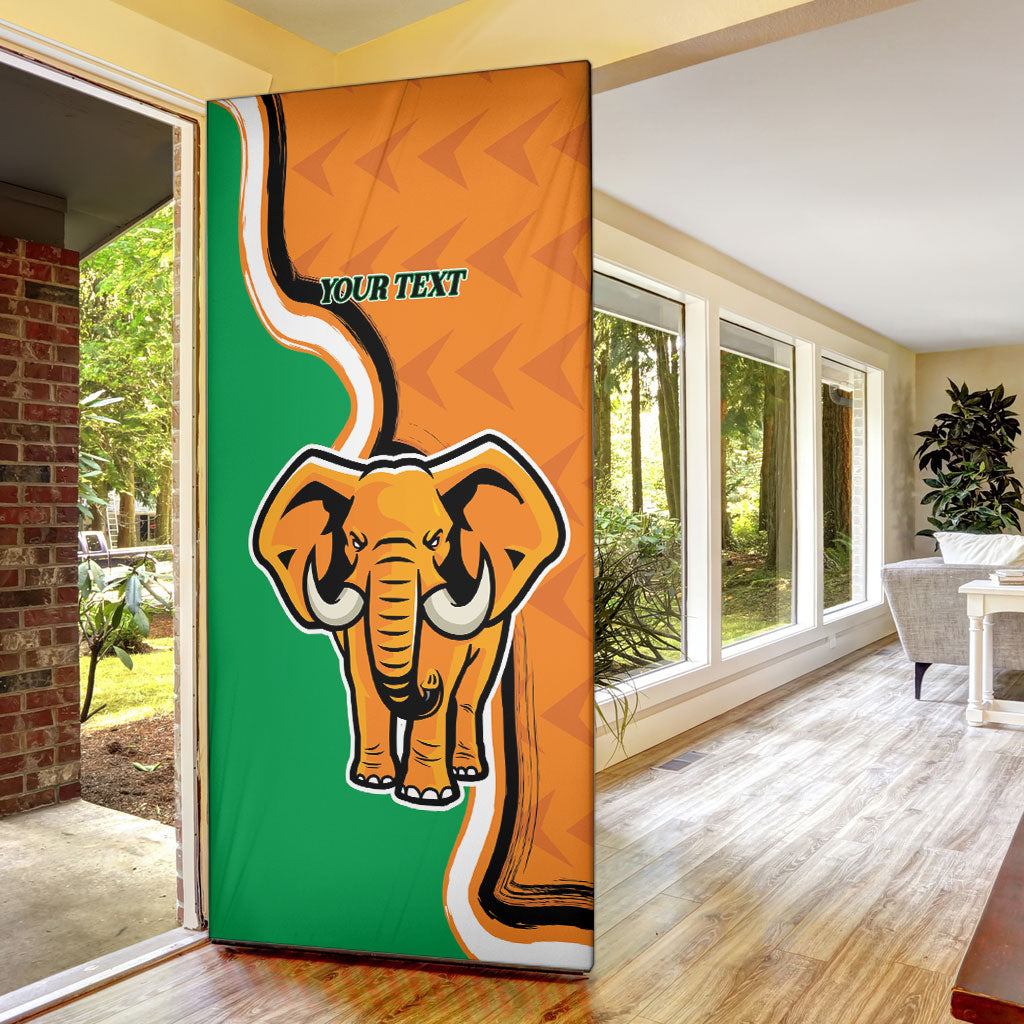 Personalised Ivory Coast August 7th 1960 Door Cover Happy Independence Day