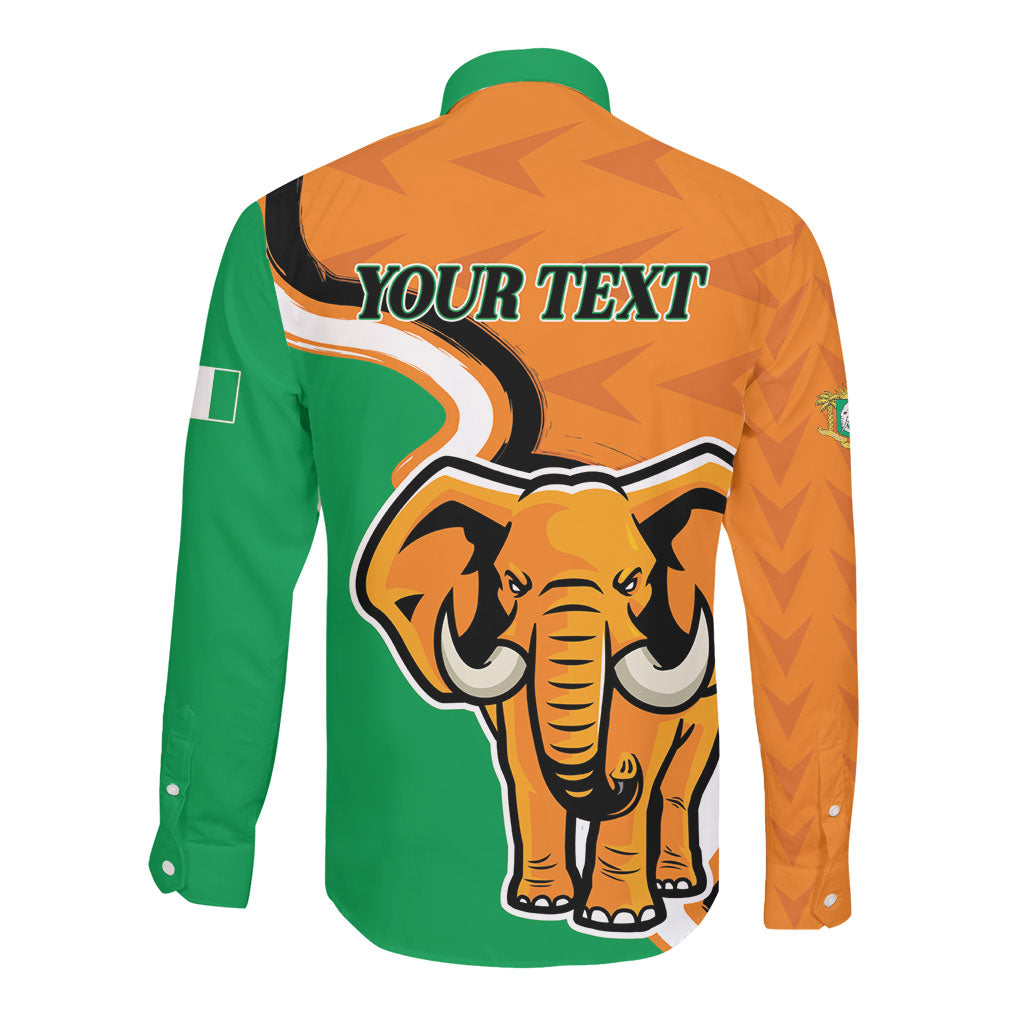Personalised Ivory Coast August 7th 1960 Long Sleeve Button Shirt Happy Independence Day