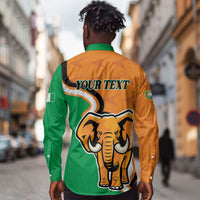 Personalised Ivory Coast August 7th 1960 Long Sleeve Button Shirt Happy Independence Day