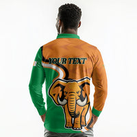 Personalised Ivory Coast August 7th 1960 Long Sleeve Polo Shirt Happy Independence Day