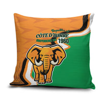Ivory Coast August 7th 1960 Pillow Cover Happy Independence Day