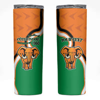 Personalised Ivory Coast August 7th 1960 Skinny Tumbler Happy Independence Day
