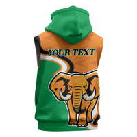 Personalised Ivory Coast August 7th 1960 Sleeveless Zip Hoodie Happy Independence Day