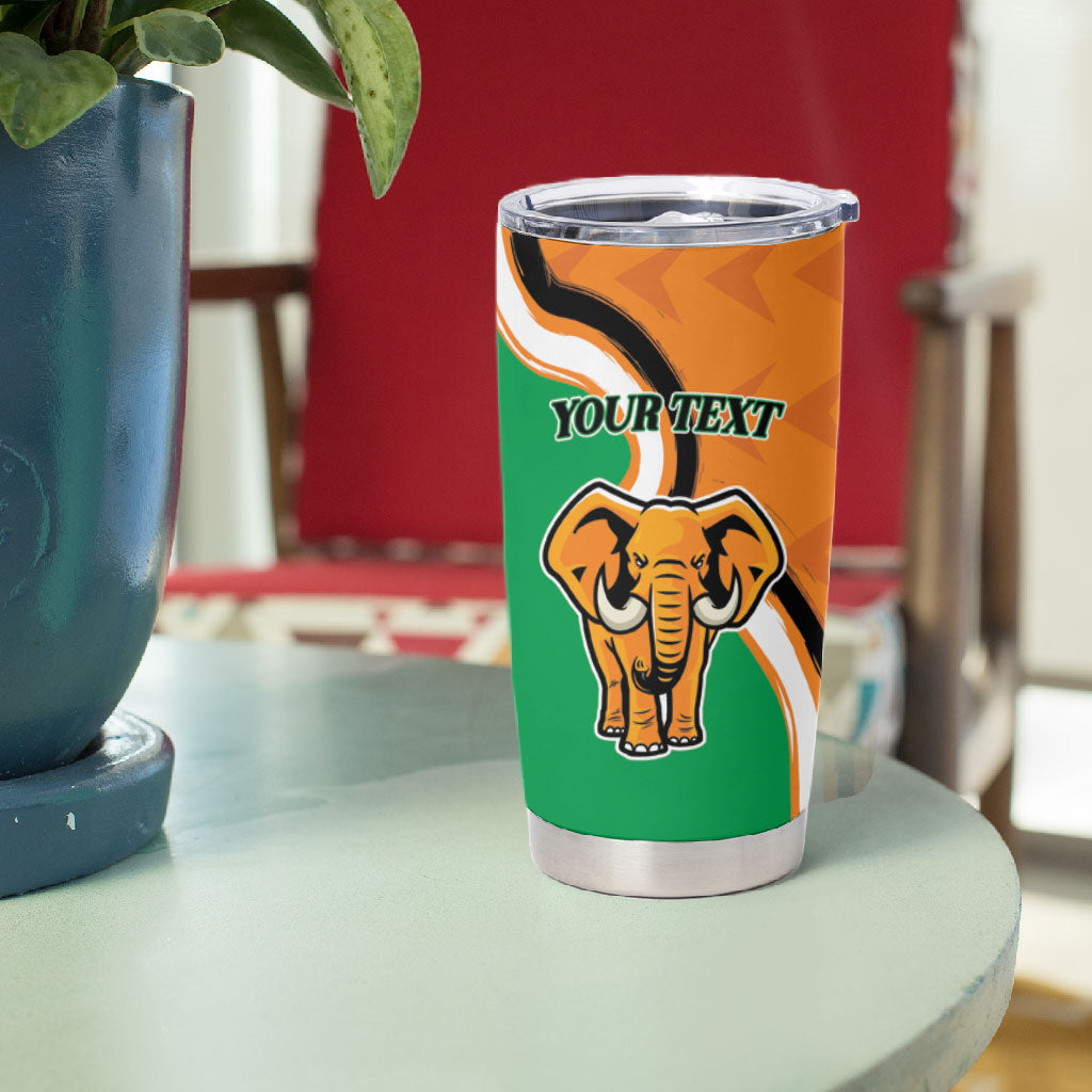 Personalised Ivory Coast August 7th 1960 Tumbler Cup Happy Independence Day