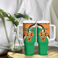 Personalised Ivory Coast August 7th 1960 Tumbler With Handle Happy Independence Day